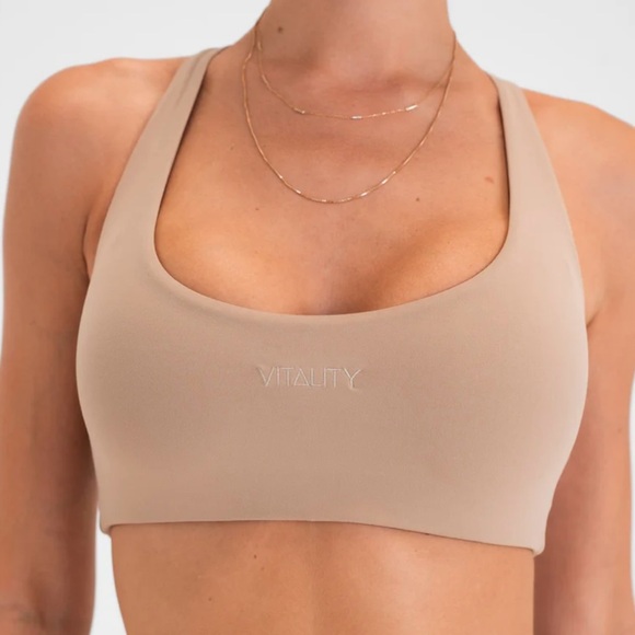 Vitality Lace Up Bra- Khaki - Picture 2 of 5
